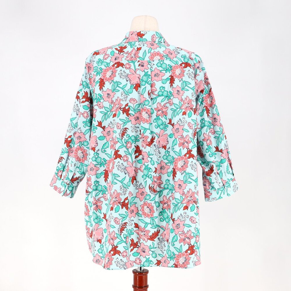 LANDS' END Set of 2 Women's No-Iron Supima Cotton Button Down Shirt Size 24W - Picture 7 of 9